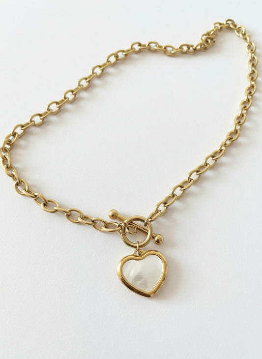 Mother of Pearl Heart necklace